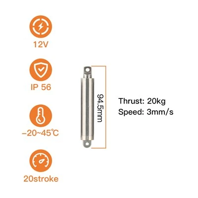 12 volt línulegur stýrivél með fjarstýringu